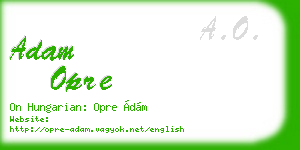 adam opre business card